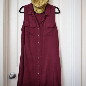Berry Colored Babydoll Dress